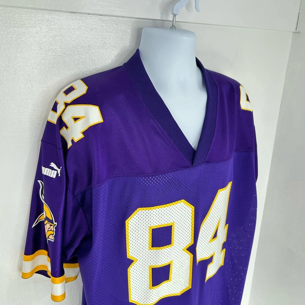 Minnesota Vikings Puma Jersey Men's XL NFL Randy Moss #84 Vintage 90s Y2K *READ‎ - Picture 4 of 15